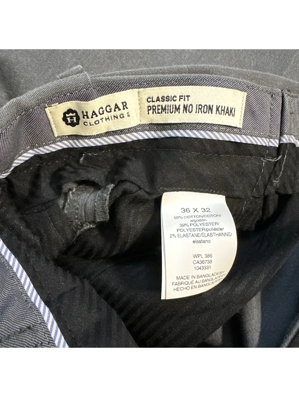 Haggar gray classic fit khaki pants